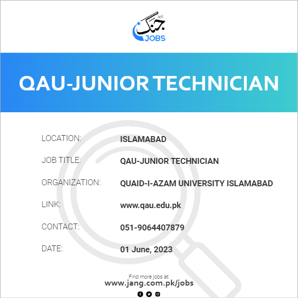 QAU-Junior Technician