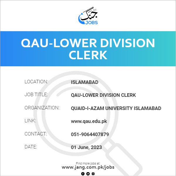 QAU-Lower Division Clerk