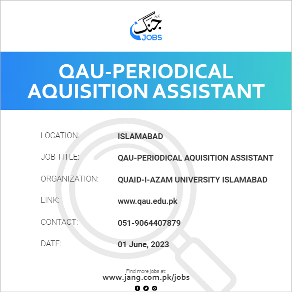QAU-Periodical Aquisition Assistant