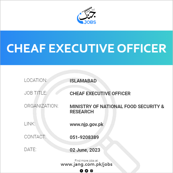 Cheaf Executive Officer