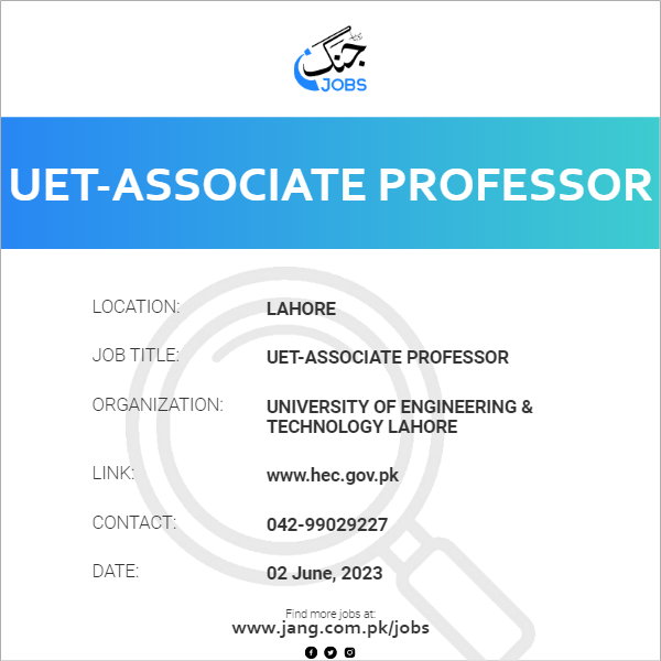 UET-Associate Professor