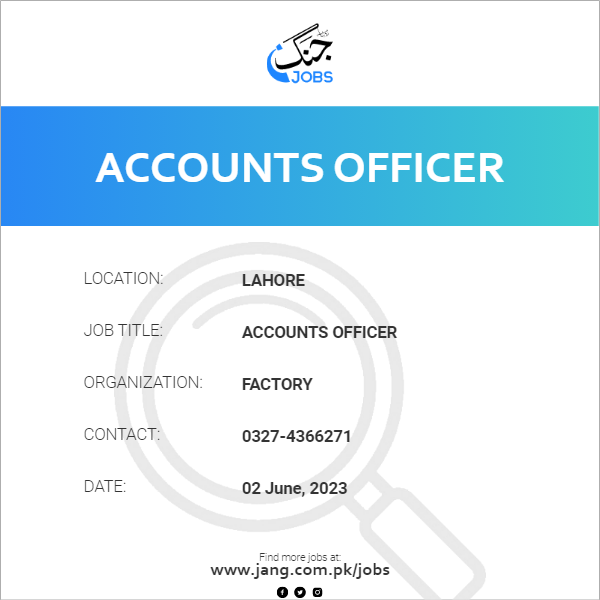 Accounts Officer