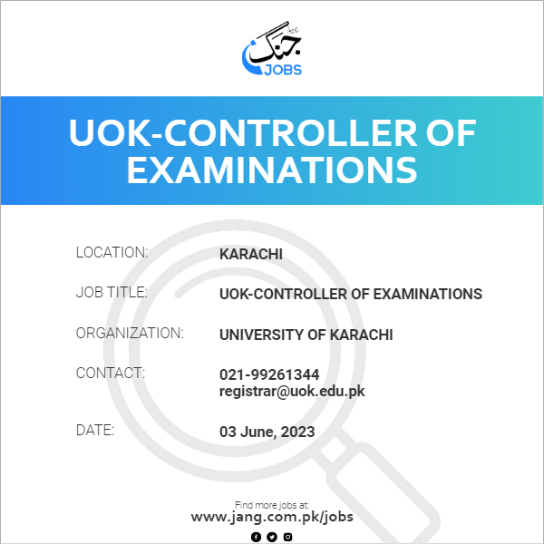 UOK-Controller Of Examinations