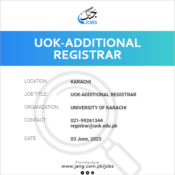UOK-Additional Registrar