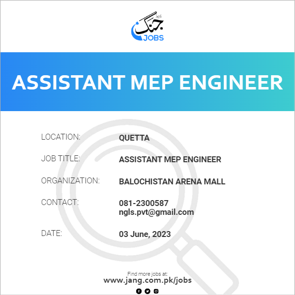 Assistant MEP Engineer