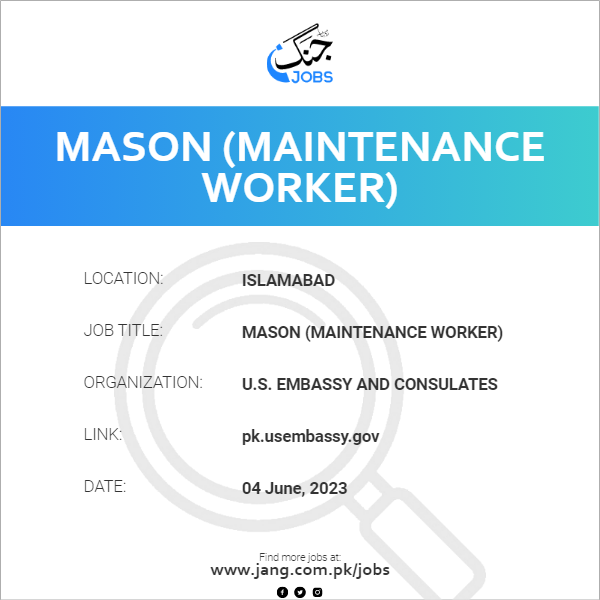 Mason (Maintenance Worker)