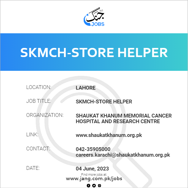 SKMCH-Store Helper