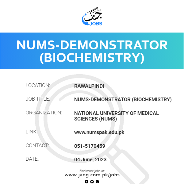 NUMS-Demonstrator (Biochemistry)