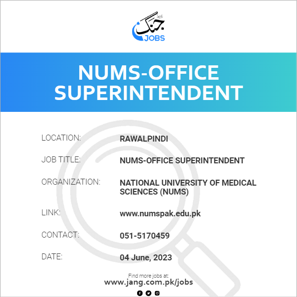 NUMS-Office Superintendent