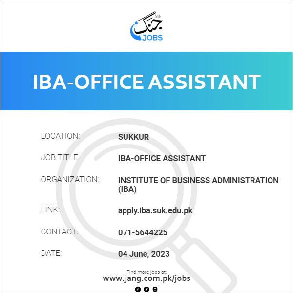 IBA-Office Assistant