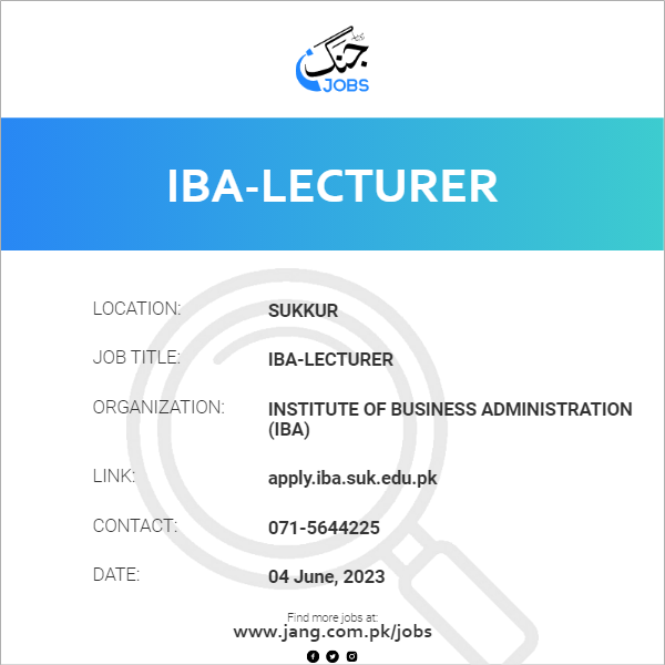 IBA-Lecturer