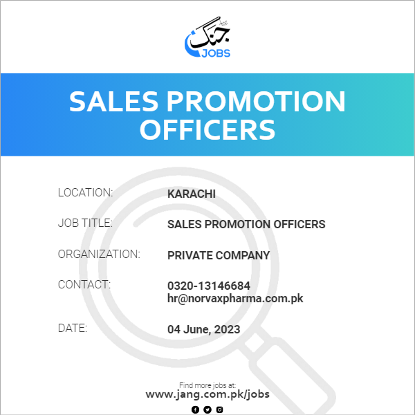 Sales Promotion Officers