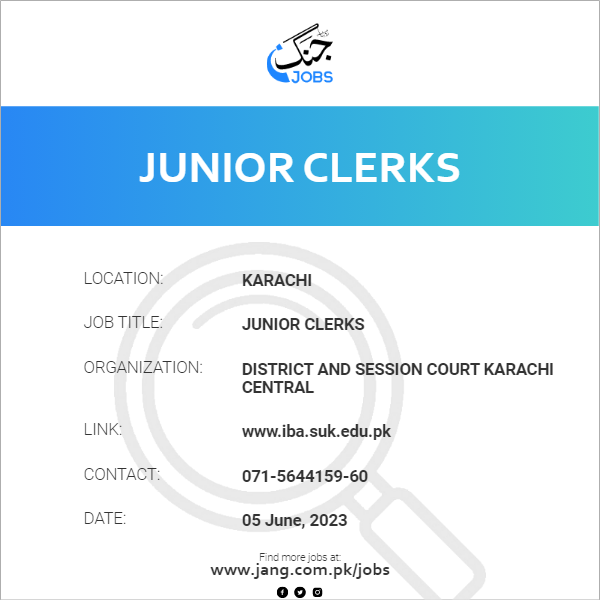 Junior Clerks