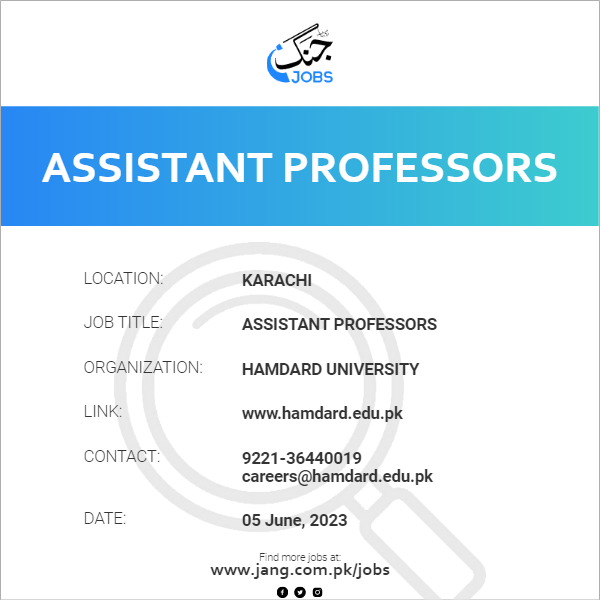 Assistant Professors