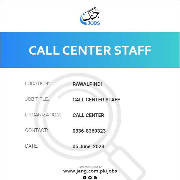 Call Center Staff