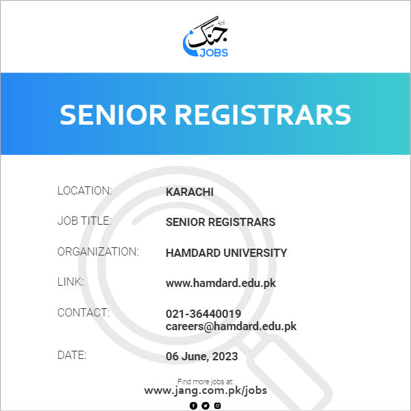 Senior Registrars