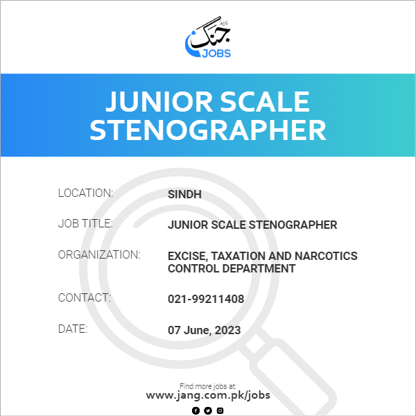 Junior Scale Stenographer