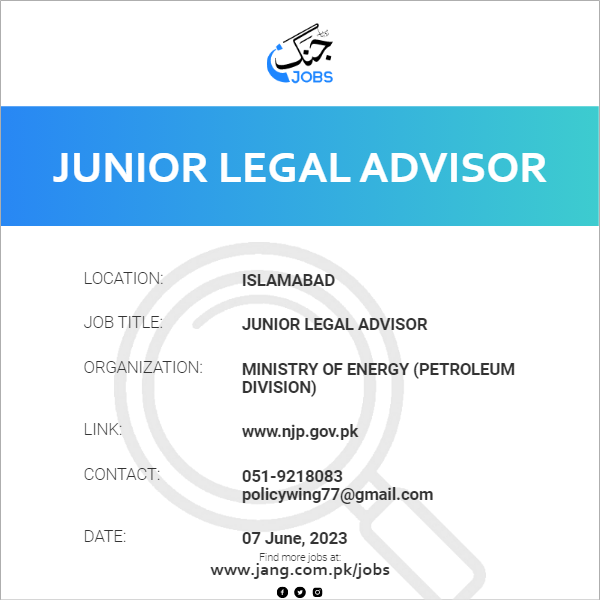 Junior Legal Advisor