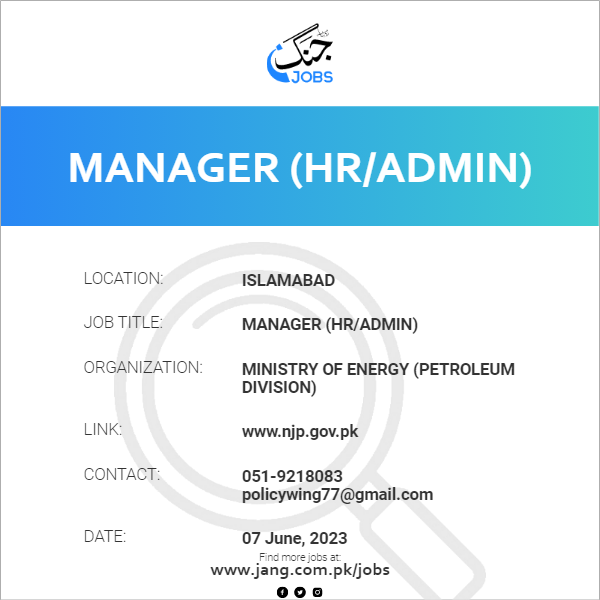 Manager (HR/Admin)