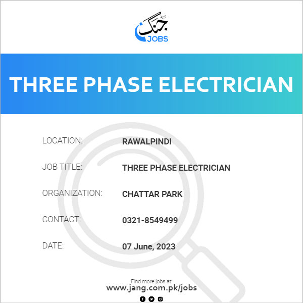 Three Phase Electrician 
