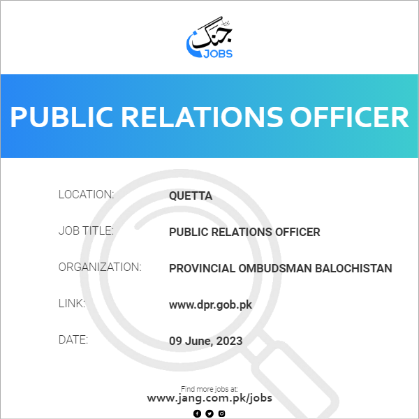 Public Relations Officer