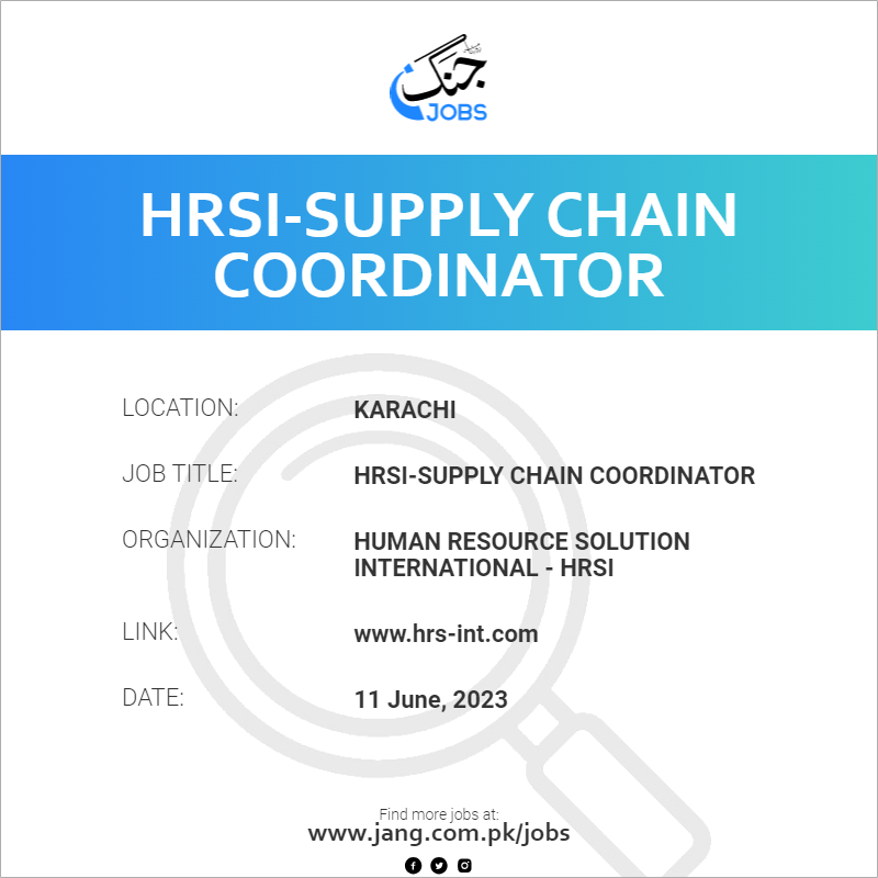 hrsi-supply-chain-coordinator-job-human-resource-solution