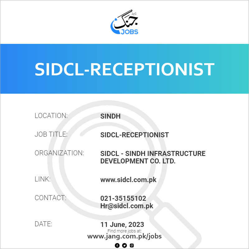 SIDCL-Receptionist