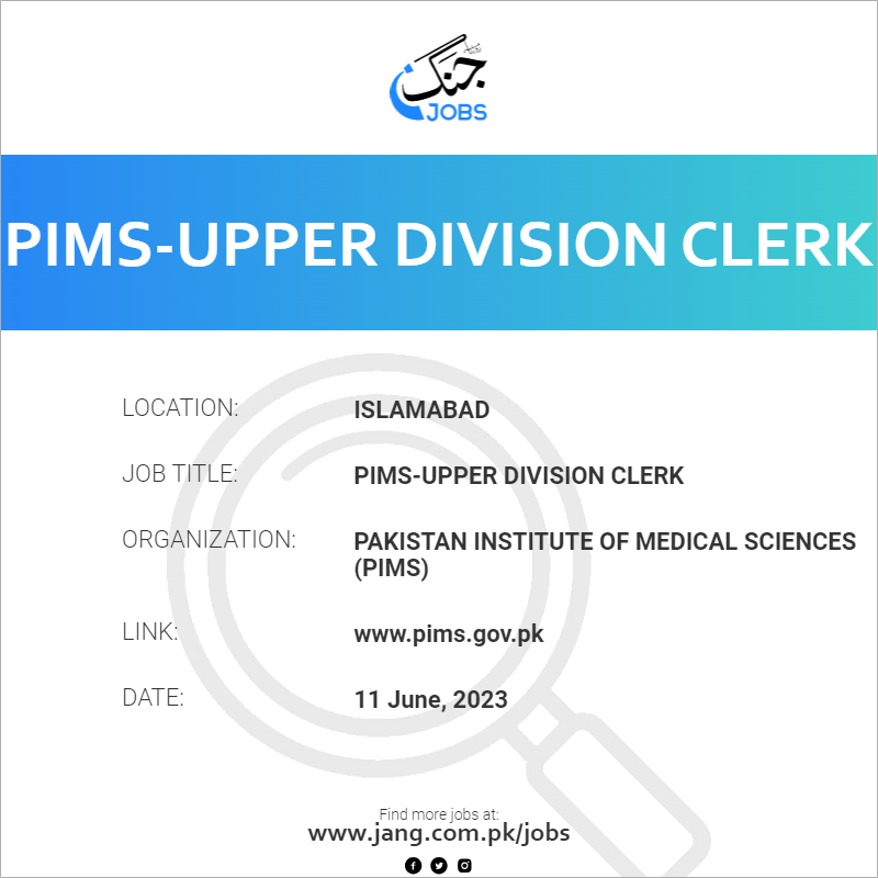 PIMS-Upper Division Clerk