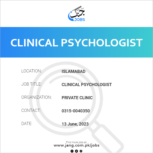 Clinical Psychologist