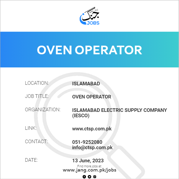 Oven Operator
