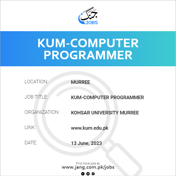 KUM-Computer Programmer