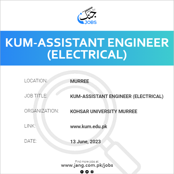 KUM-Assistant Engineer (Electrical)