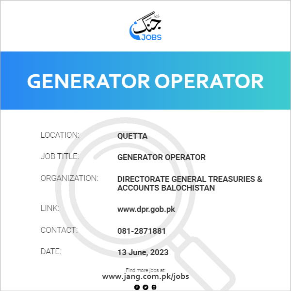 Generator Operator