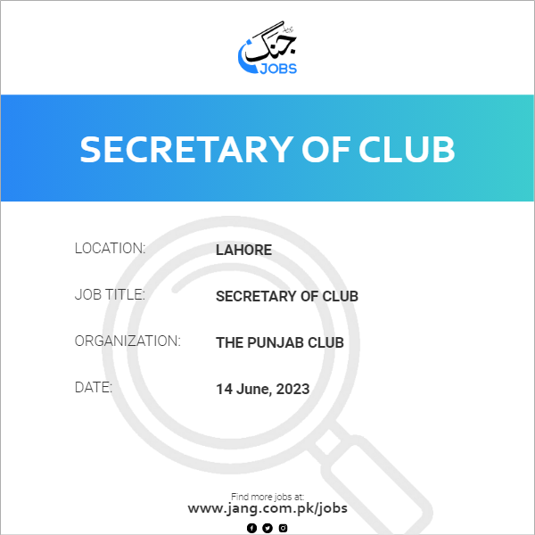 Secretary of Club