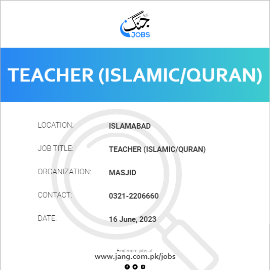 Teacher (Islamic/Quran)