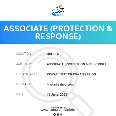 Associate (Protection & Response)