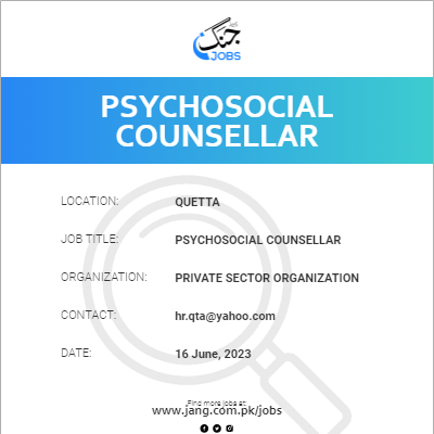 Psychosocial Counsellar