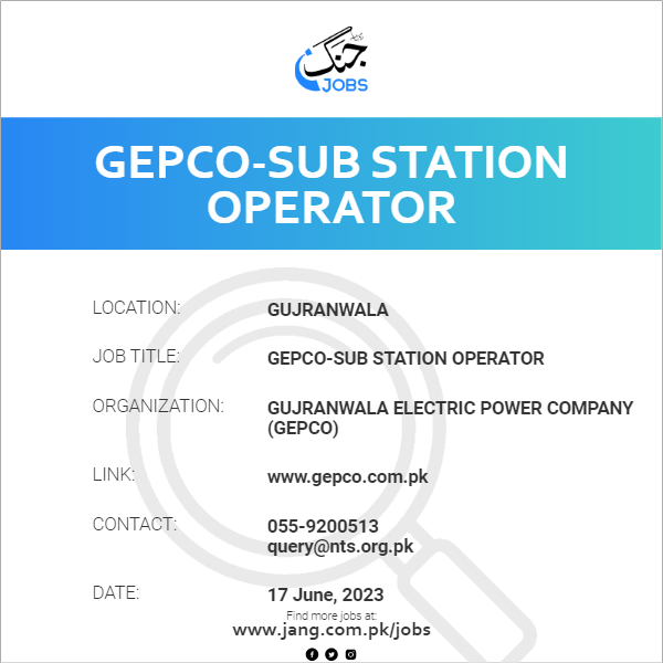 GEPCO-Sub Station Operator