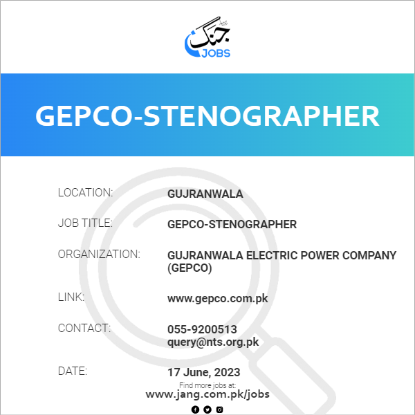 GEPCO-Stenographer