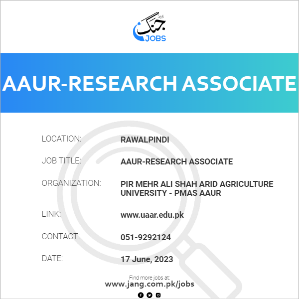 AAUR-Research Associate