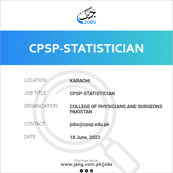 CPSP-Statistician