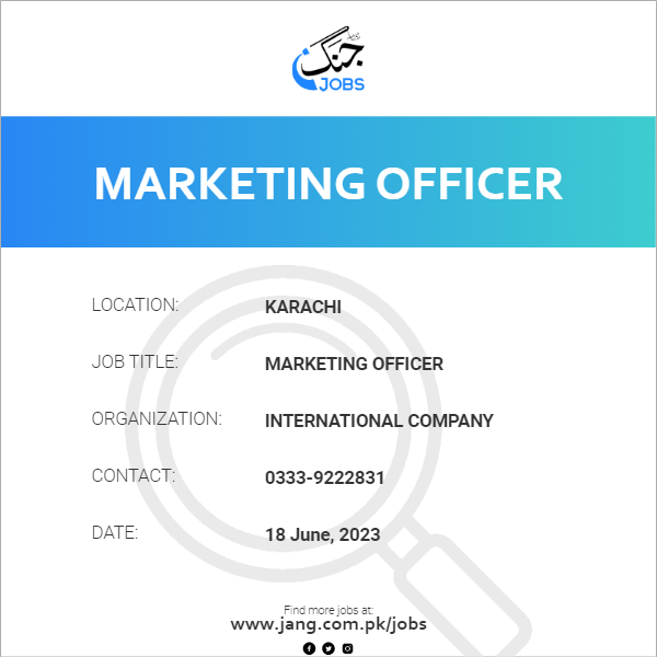 Marketing Officer