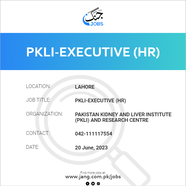 PKLI-Executive (HR)