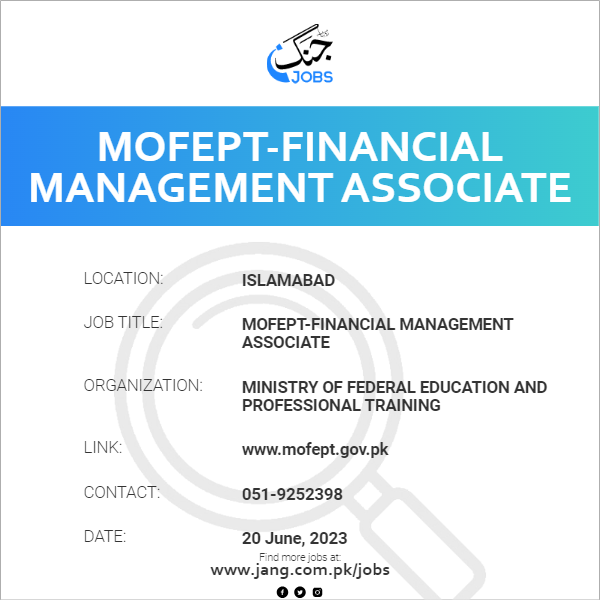 MOFEPT-Financial Management Associate