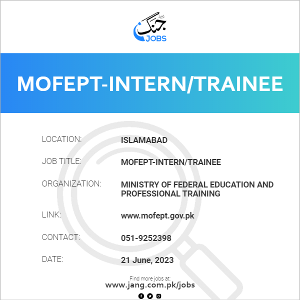 MOFEPT-Intern/Trainee