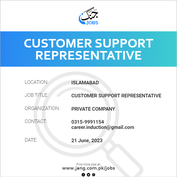 Customer Support Representative