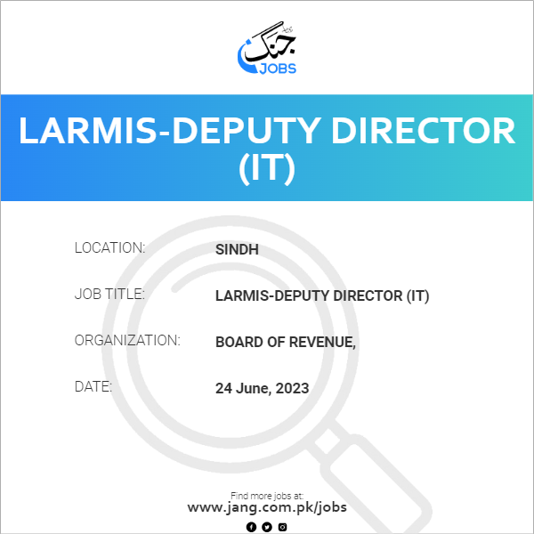 LARMIS-Deputy Director (IT)