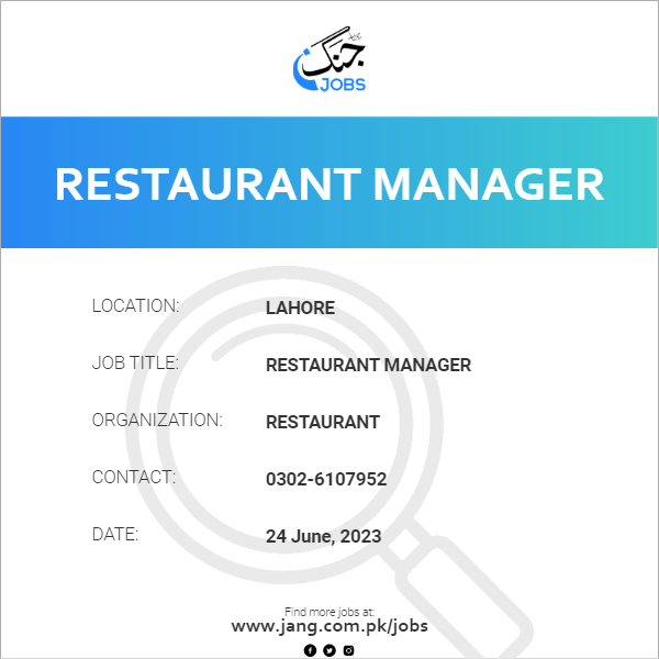 Restaurant Manager