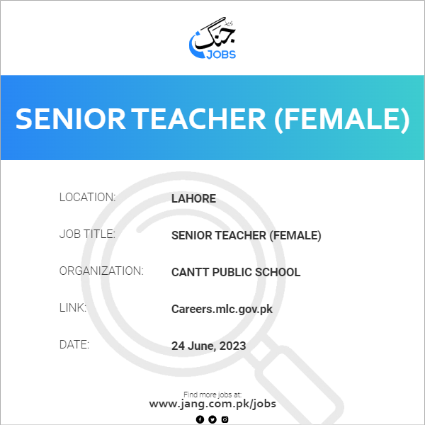 Senior Teacher (Female)