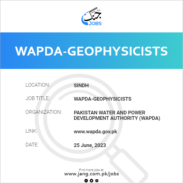 WAPDA-Geophysicists